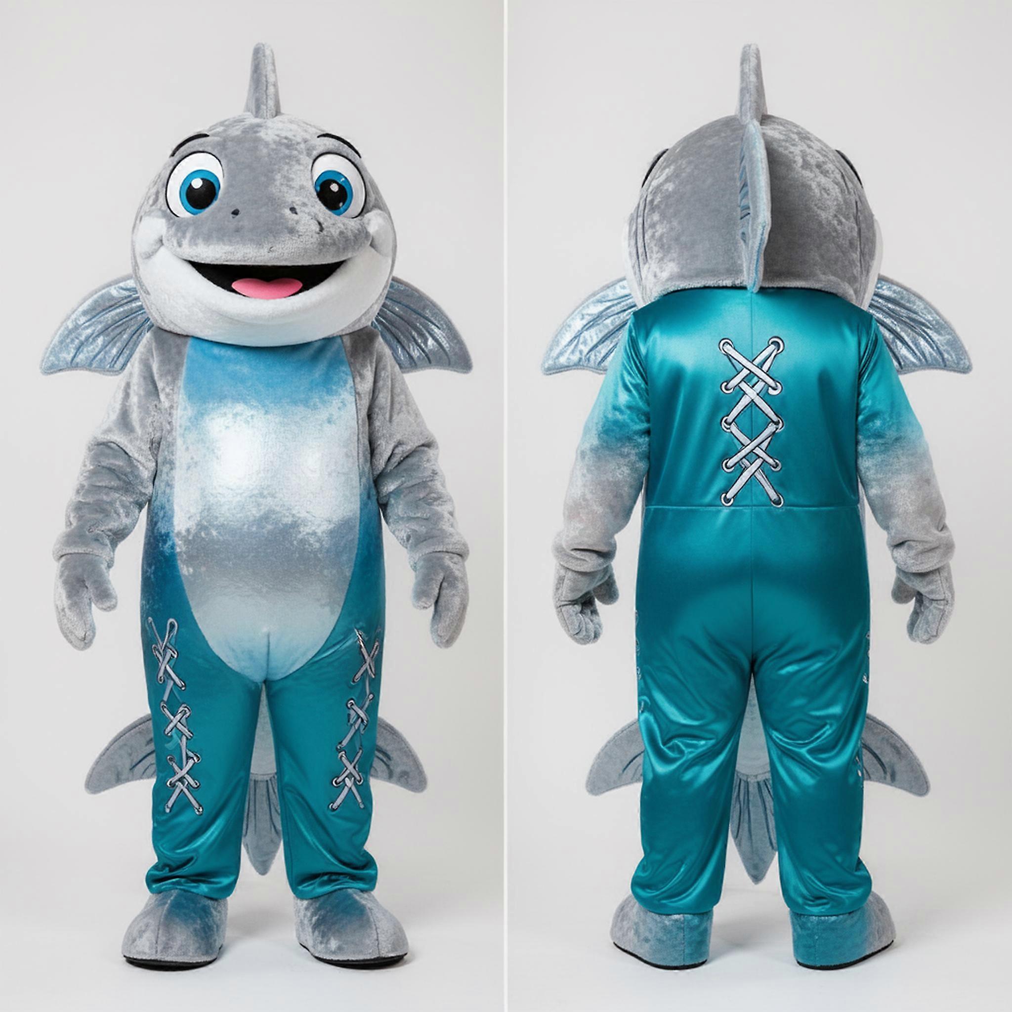 MASTICOT Silver Shimmering Salmon Mascot