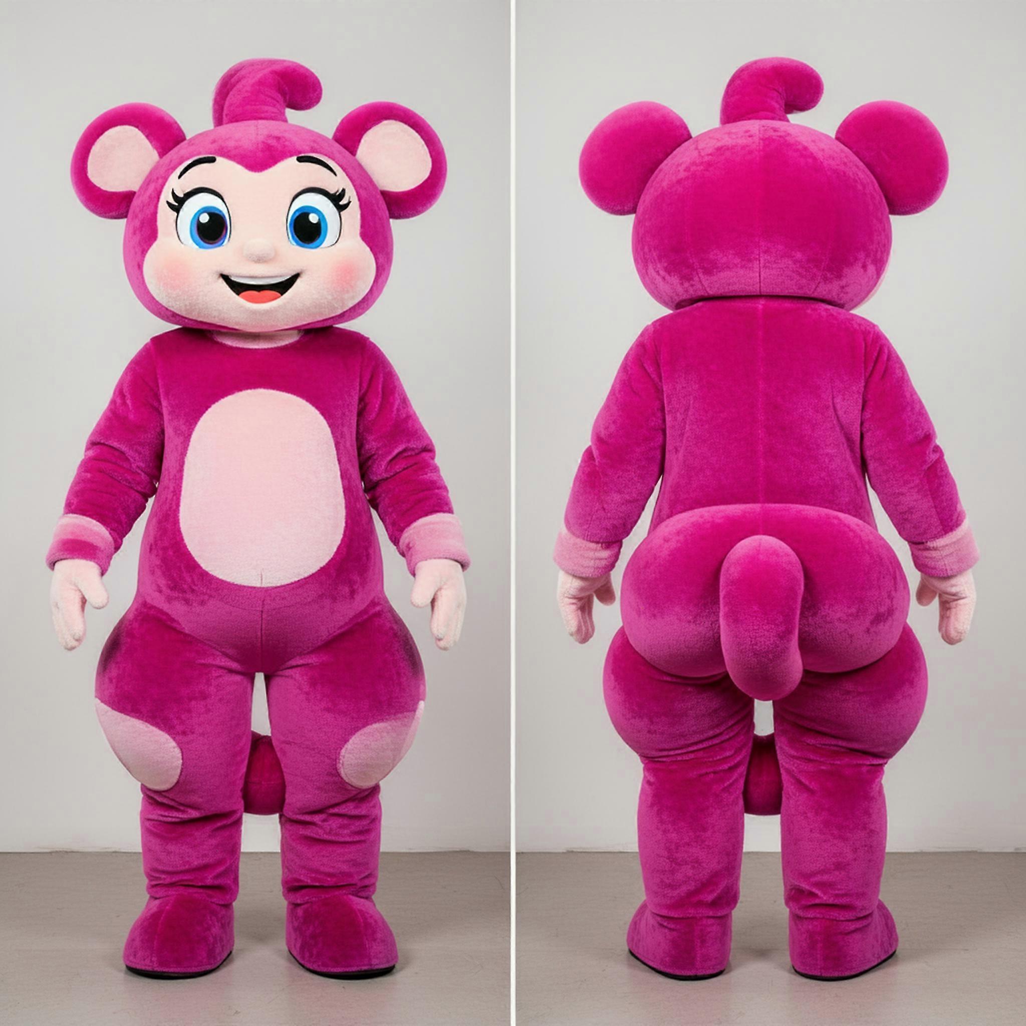 MASTICOT Magenta Flexible Contortionist Mascot
