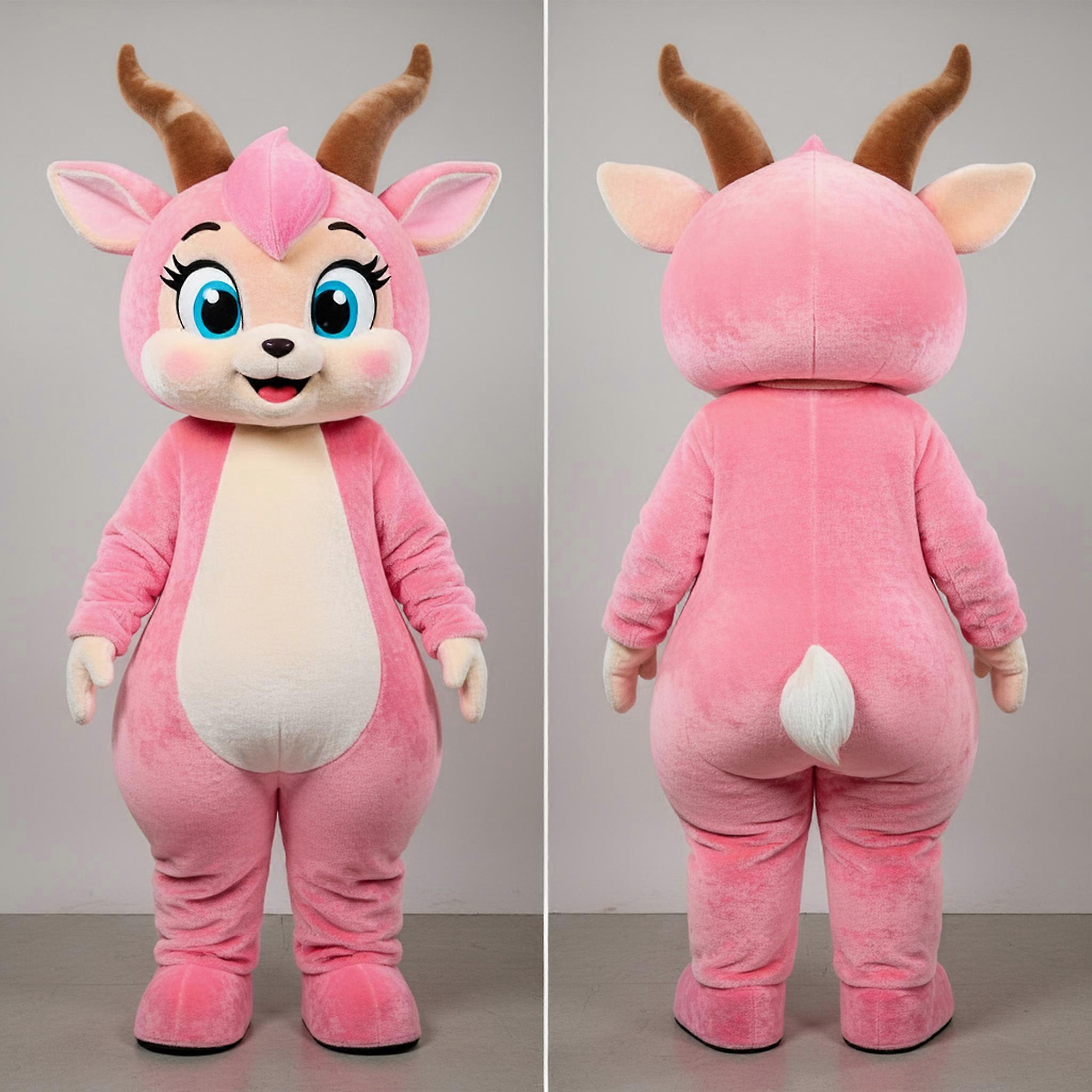MASTICOT Peach Soft Gazelle Mascot