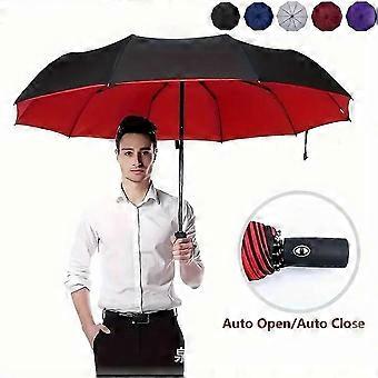 Extra Large 10-Rib Windproof & Water-Resistant Travel Umbrella - Compact & Portable 26-27