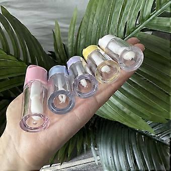 1 st söt stor borste trollstav genomskinlig 4 ml läppglansrör plast rund tom läppglansbehållare