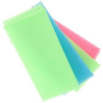 Panno per lavare i panni, asciugamano da bagno in nylon, lungo, esfoliante, 4 pezzi