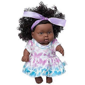 8 inch Black Dolls African Girl Dolls Lifelike  Play Doll for  Birthday Giftn