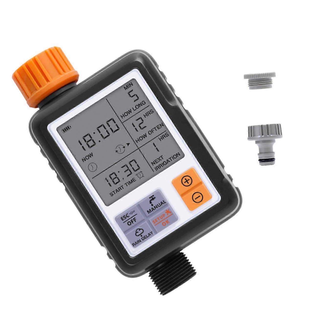Automatic Watering Timer for Garden Hose, Single Outlet Irrigation Controller with Rain Delay Function