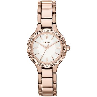 Dkny Kammern Quarz Analog Damenuhr mit NY2222 vergoldet Edelstahl Armband