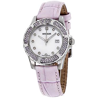 Eleganz Farben Quarz Analog Frau Uhr mit Rindsleder Armband 70311