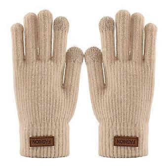 Women Winter Gloves Touch Screen - Knitted Full Finger Thick - for Driving