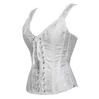 Corset Crop Tops Burlesque Lingerie Corset Top Vest Hot Shaper Overbust Corset Gothic Clothing Corsage Medieval Ladies Black M