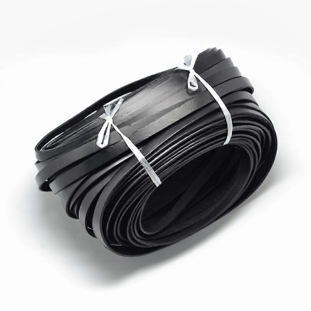 1bundle Leather Cords Black 10x2mm 50Yards/bundle(150 Feet/bundle)