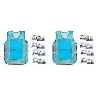 2X Cooling Vest Summer Cooling Clothes Ice Vest Cool Sunstroke Protective Clothes Reusable Ice Vest for Running-SNNGV