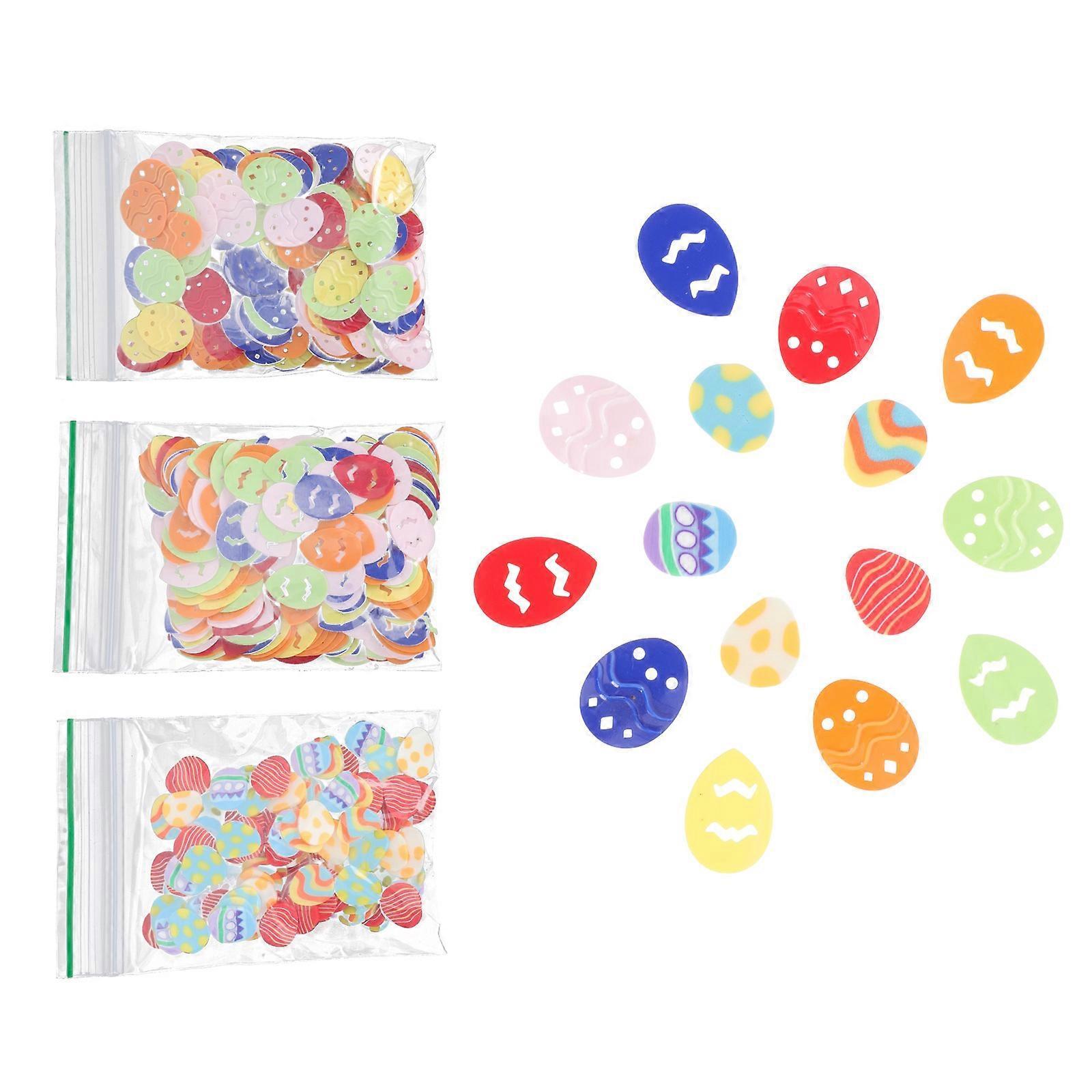Plastic Egg Shaped Confetti compatible with Easter Party Decor 3Packs Multi Color