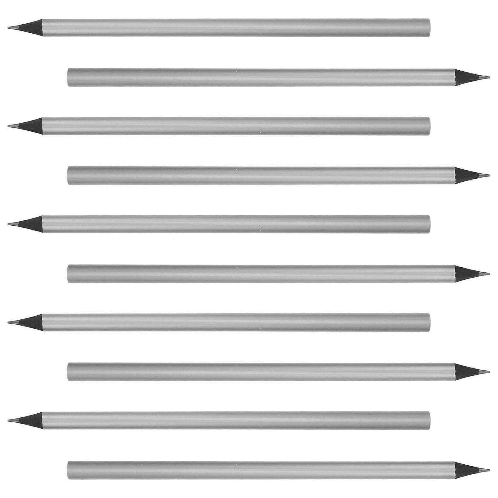Woodworking Carpenter Pencil for Marking Multi-Use 10Pcs Silver
