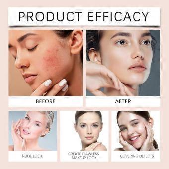Crème teintée BB hydratante avec pinceau fond de teint en bambou, unifie et floute naturellement les imperfections, correcteur teinté, disponible en 4 teintes.