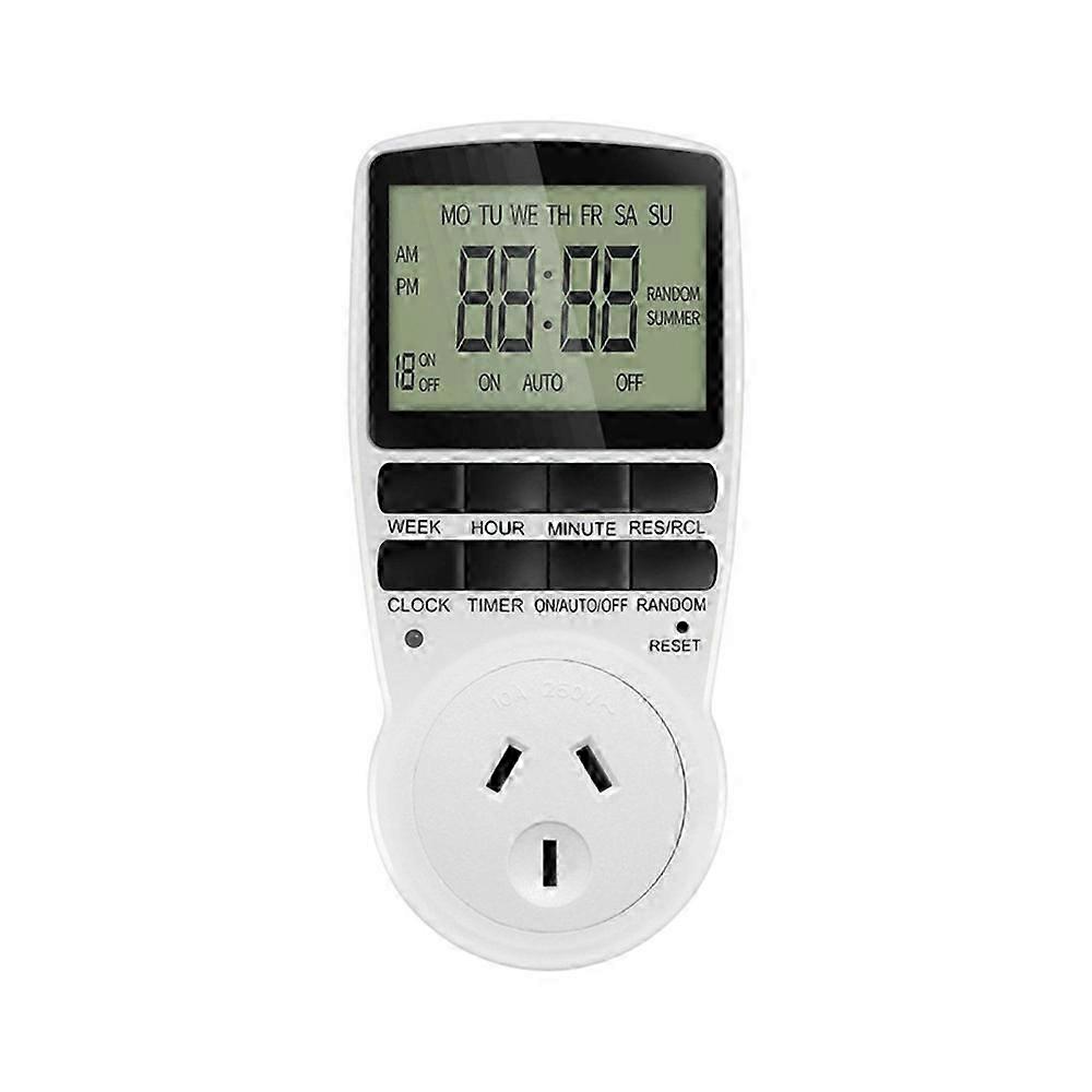 Electronic Digital Timer Switch Socket Kitchen Timer Outlet Programmable Shutter Power-Off Timing Socket Control AU Plug