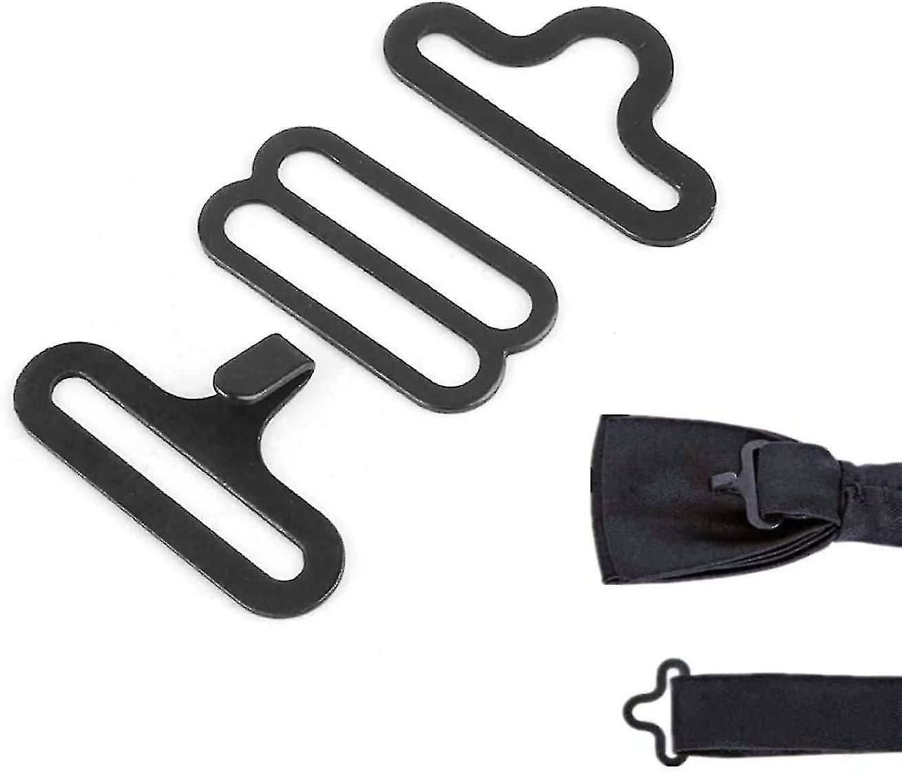 50 Set Bow Tie Hardware Sets Adjustable Straps Necktie Hook Bow Tie