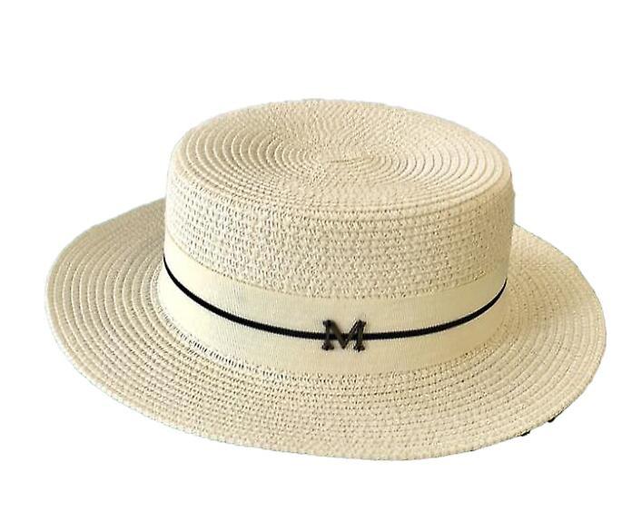 (platte Rand Crème Wit)mode Flat Brim Casual Hoed