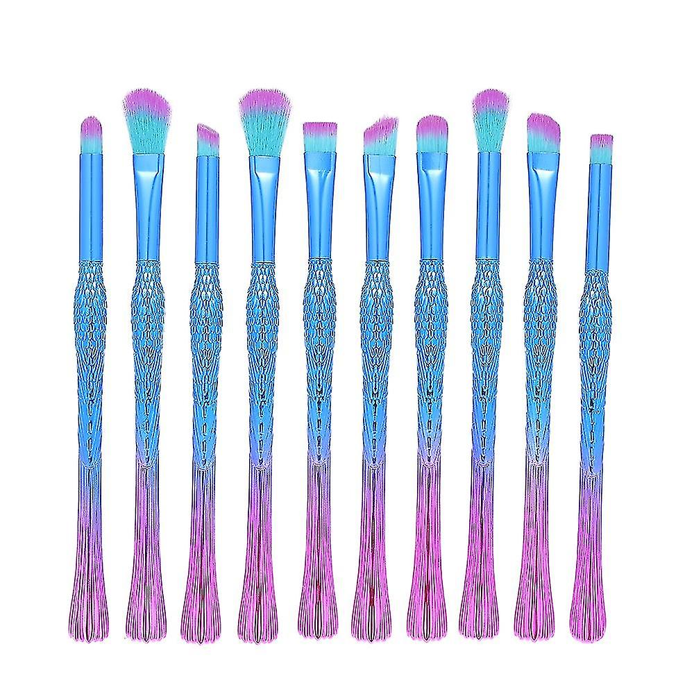 10pcs Makeup Brush Set Nylon Brushes Foundation Eyeshadow Lip Brush