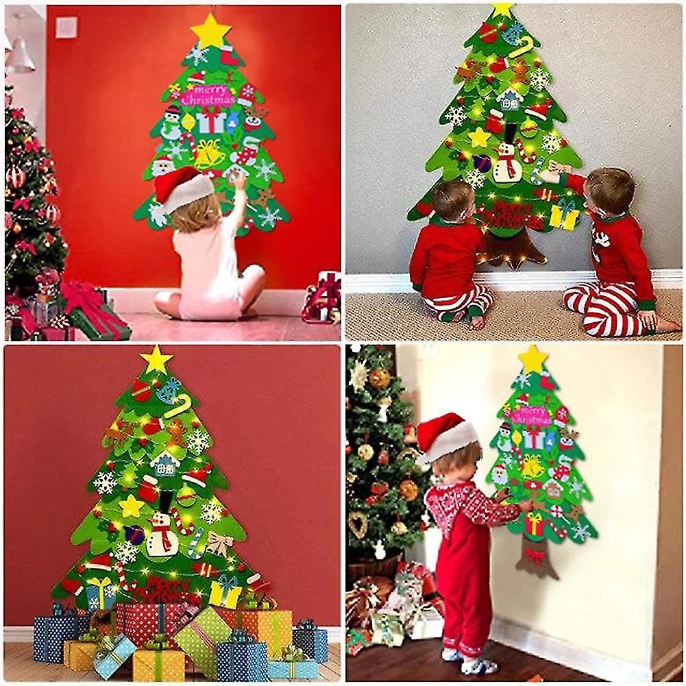 thumbnail image 4 of Árbol de Navidad de fieltro para niños, hecho a mano, para hacer patchwork, 4 of 5