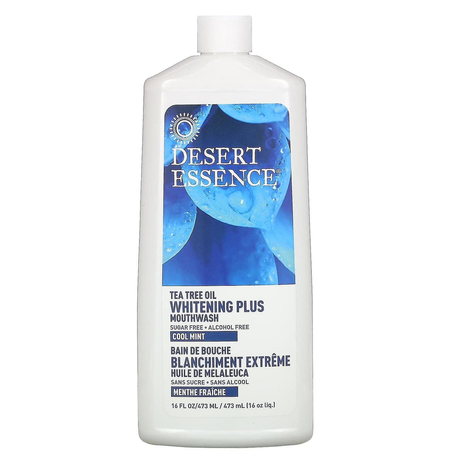 Essence du désert, huile d’arbre à thé, blanchiment plus rince-bouche, menthe fraîche, 16 fl oz (473 ml)