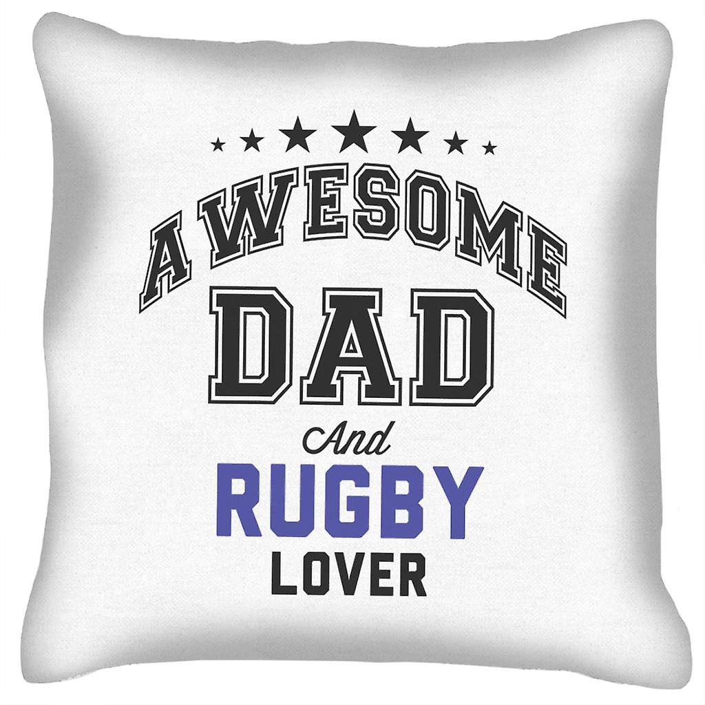 Awesome Dad And Rugby Lover Cushion