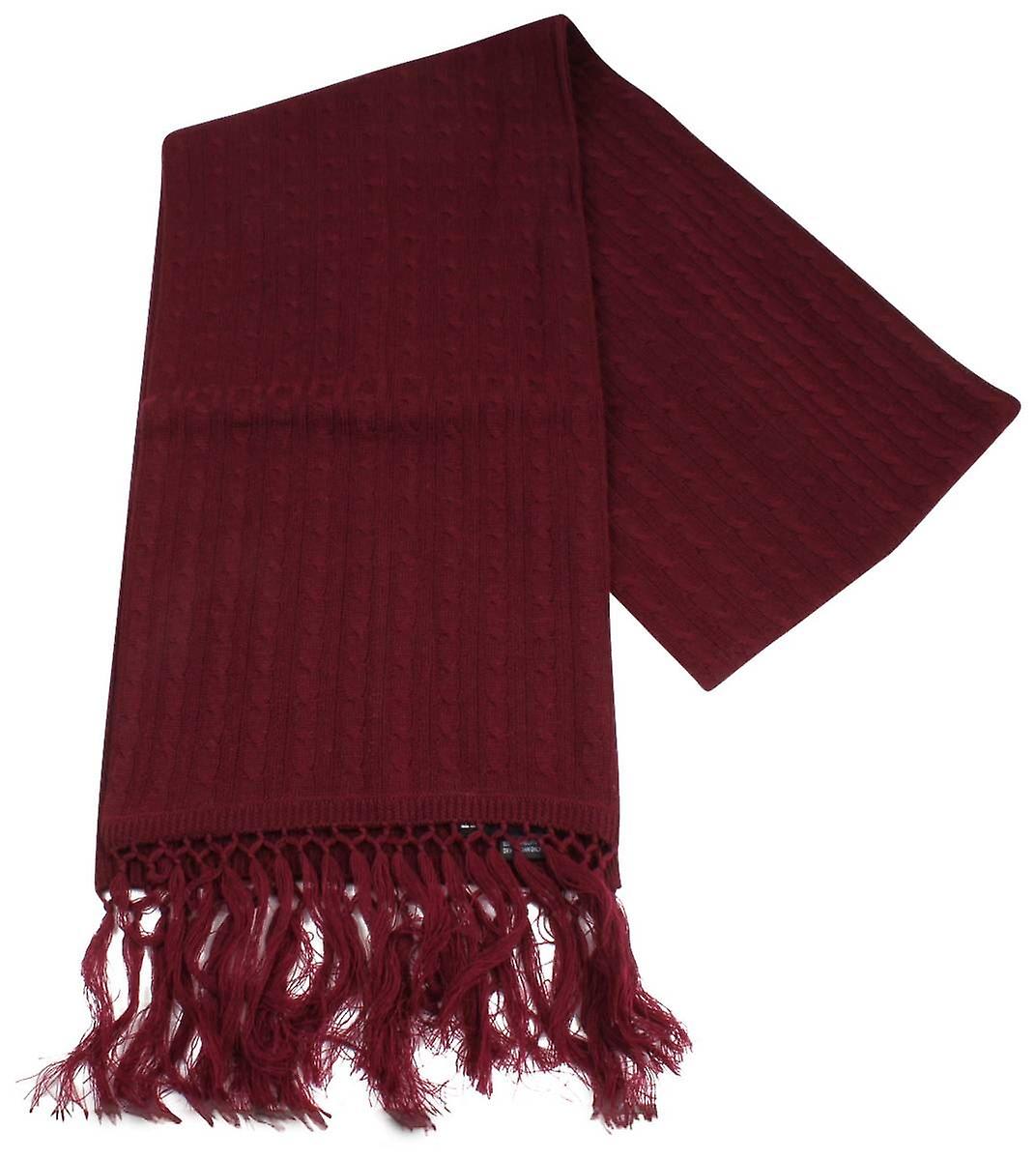 ナイツ ブリッジ ネックウェアー ニット ウール スカーフ - ブルゴーニュ