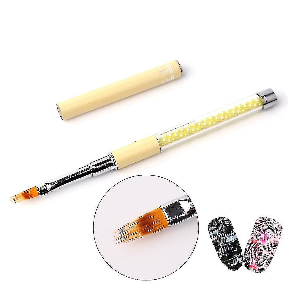 1 יח' מברשת ציפורניים אומברה עם ידית ניילון מברשת ג'ל UV לציפורניים