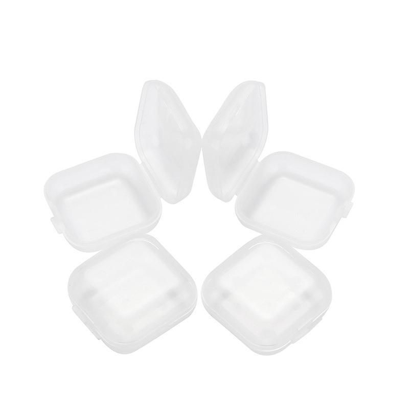 10pcs Mini Storage Box Transparent Square Plastic Box