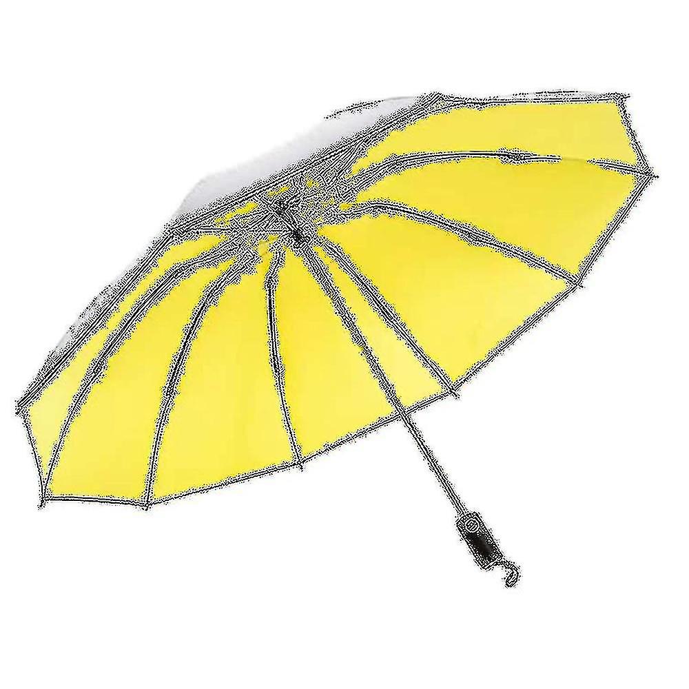 Windproof Reverse Umbrella 10k Auto Business Car Umbrella ,yellow