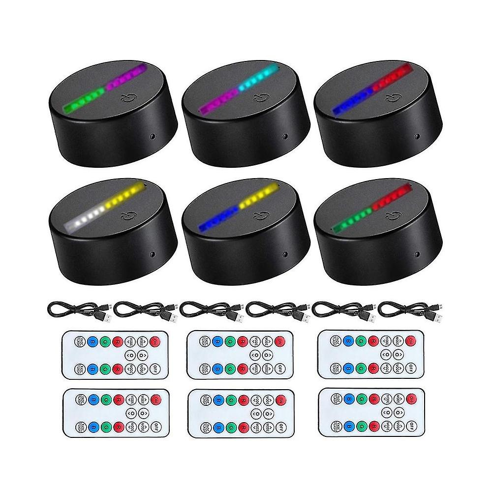 3d Led Night Light Lamp Base Two Tone 7 Colors Led Lamp Base With Remote Usb Cable For Acrylic And