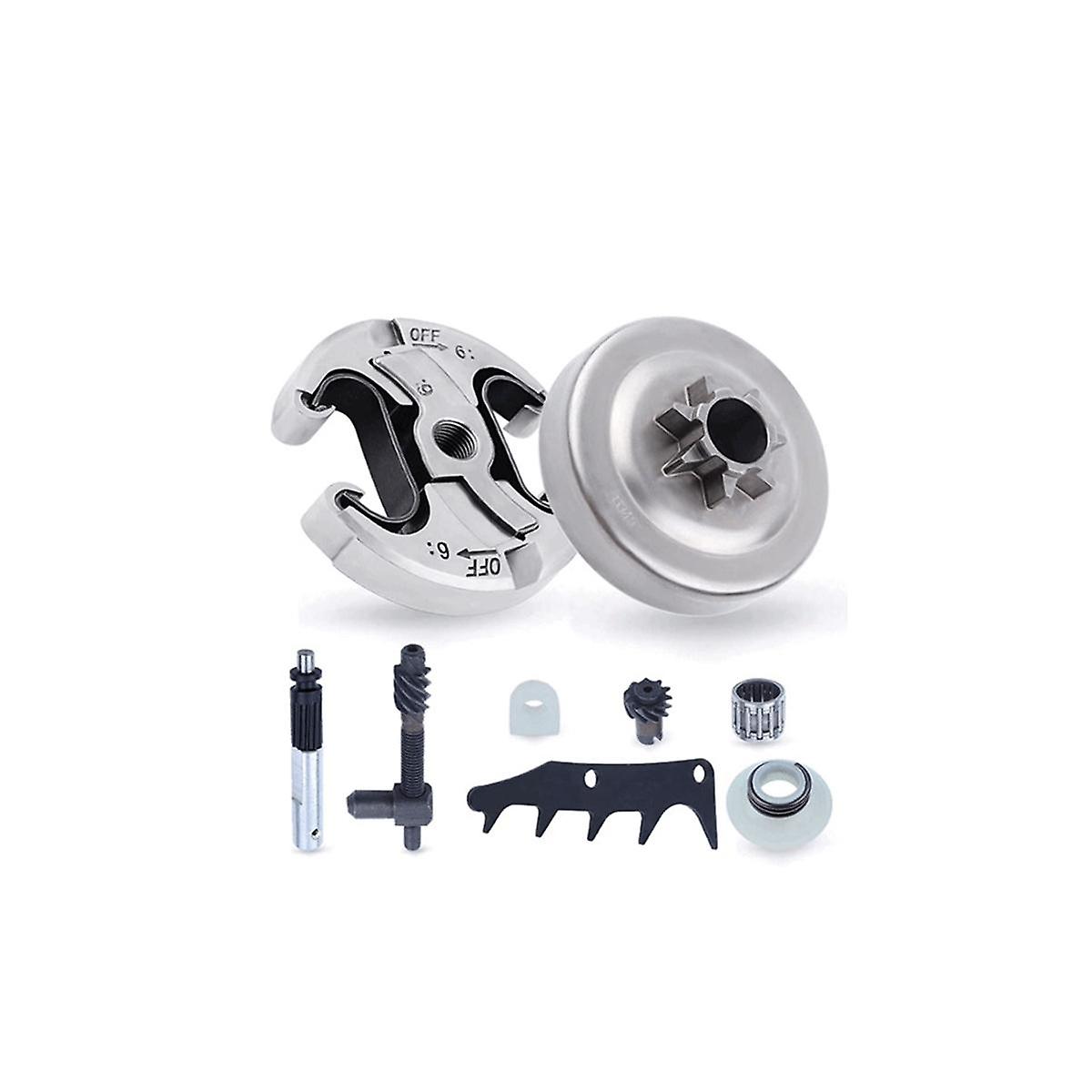Chainsaw Accessories Clutch Drum Kit for 445 445E 450 450E Replace Parts Oil Pump Worm Gear Needle
