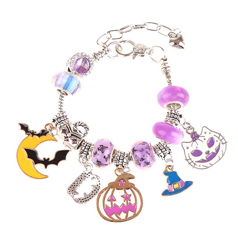 Cuplu colorat cu margele mari gaura de Halloween sarpe os pandantiv bratari cadou
