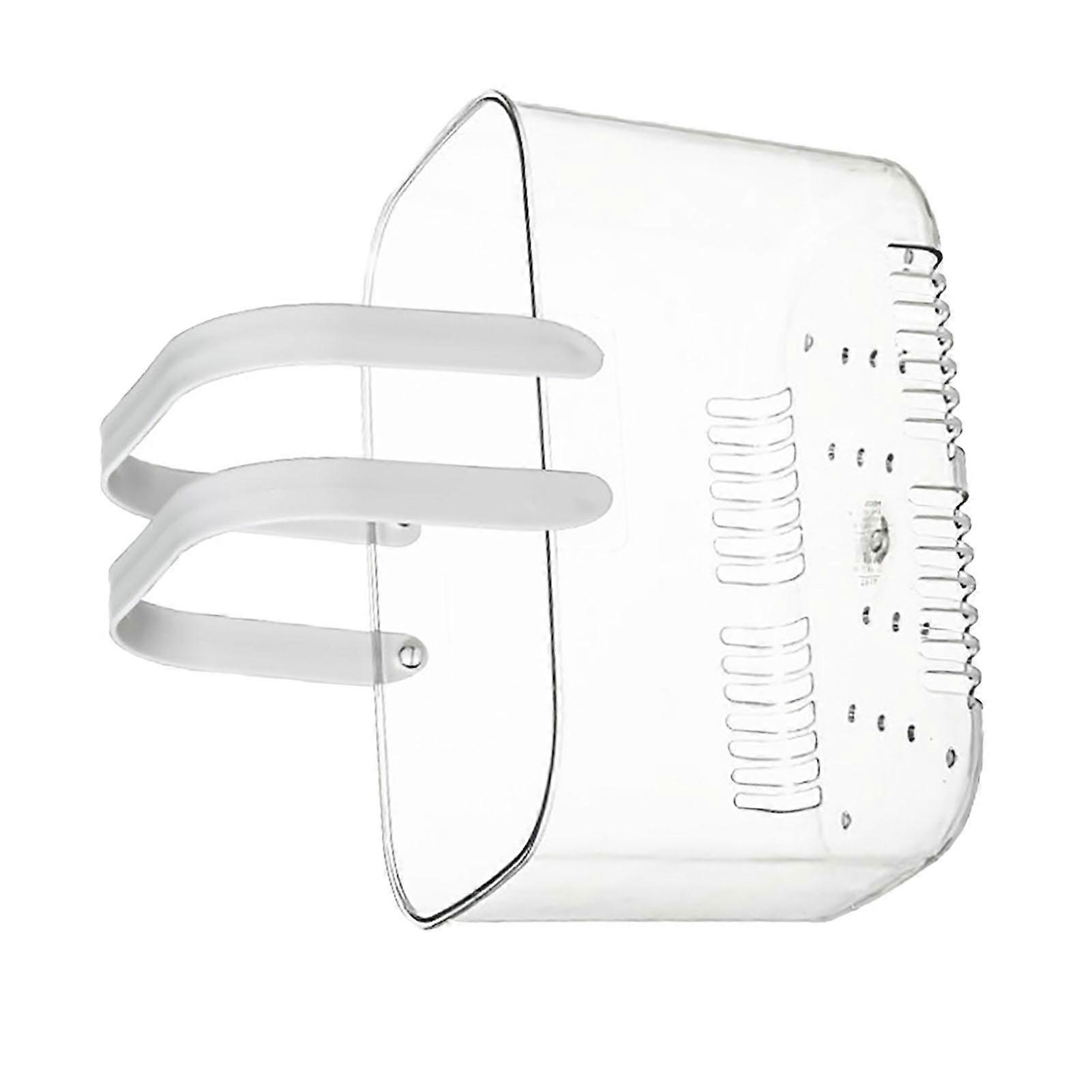 Clear Hand Basket Comfortable Handle Ventilation Holes Easy Access Versatile Fruit Storage Basket for Camping White 