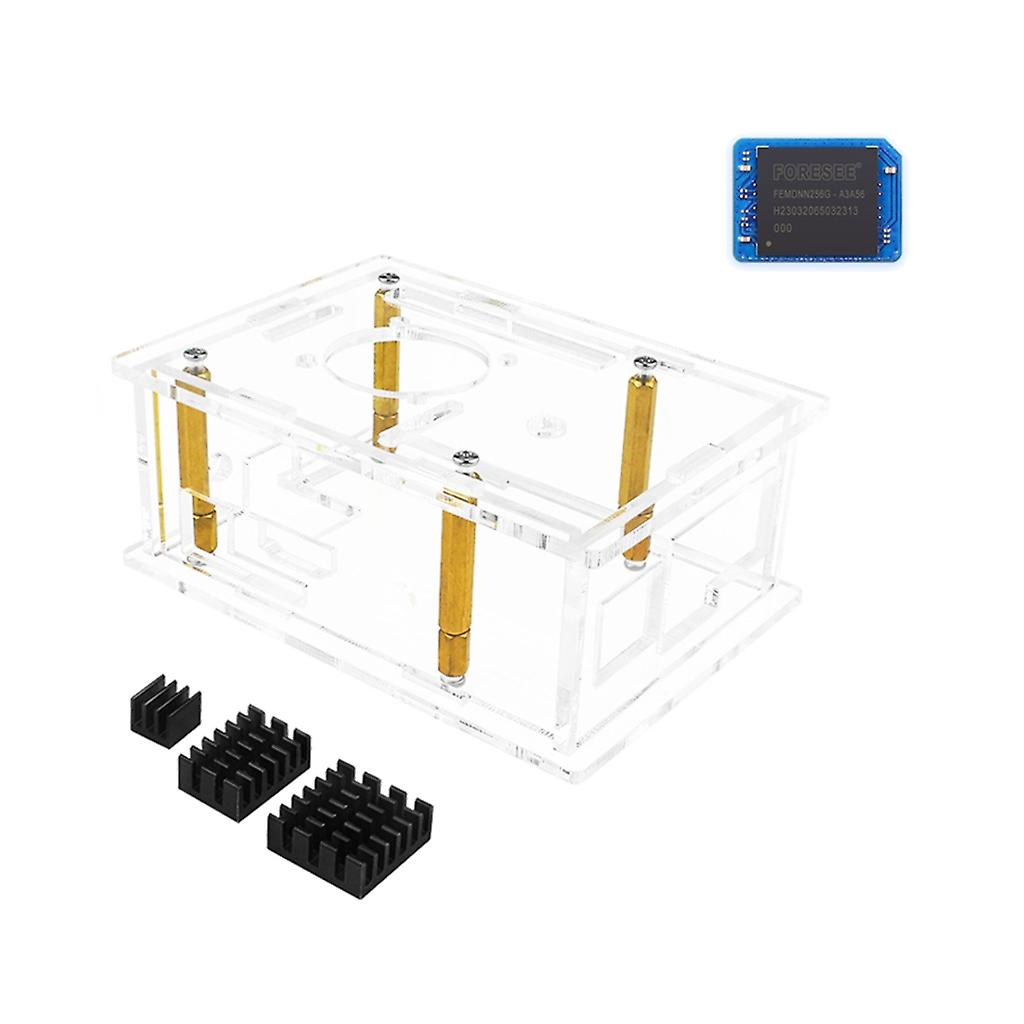 for OrangePi 3B Clear Acrylic Case Clear Cover Box Mainboard Display Protector with Cooling Fan