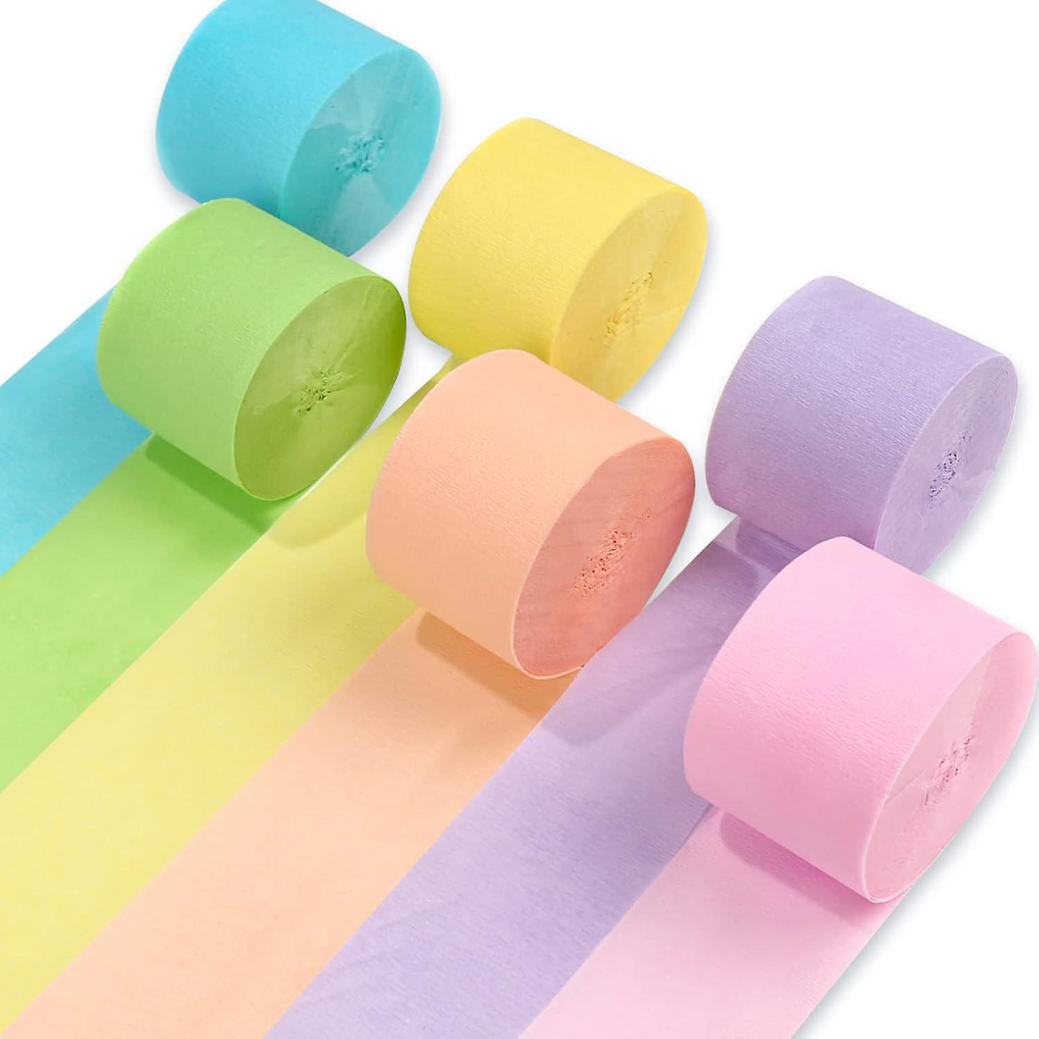 6 Rolls Of Crepe Paper Streamers For Decorations