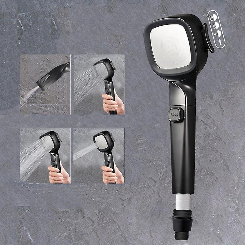 Shower Head,Style: Black Filter Type Black Filter Type