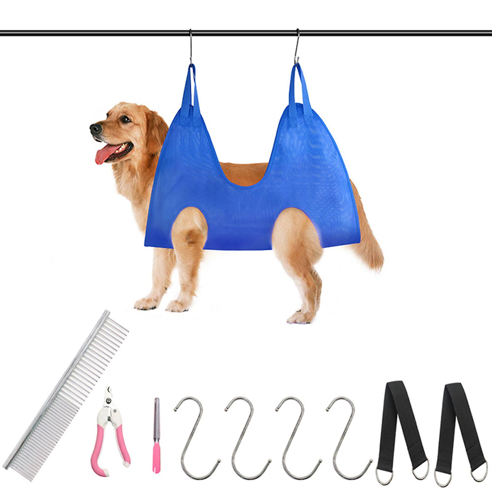Soft Dog Cat Bathing Hammock Hanging Pet Nail Trimming Restraint Bag Harness with Hooks for Nail