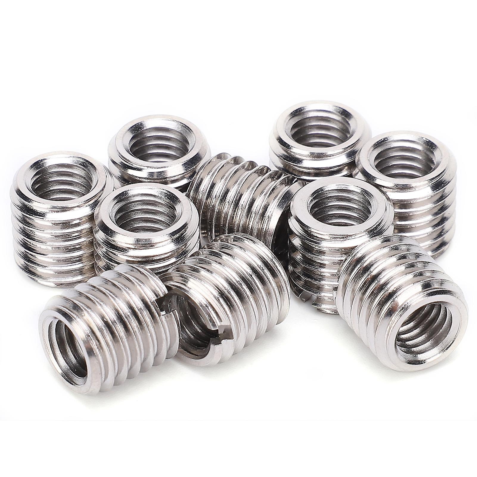10Pcs Repair Nut Slotted Reducing Thread Bushing Screw Sleeve Conversion Insert  Nut