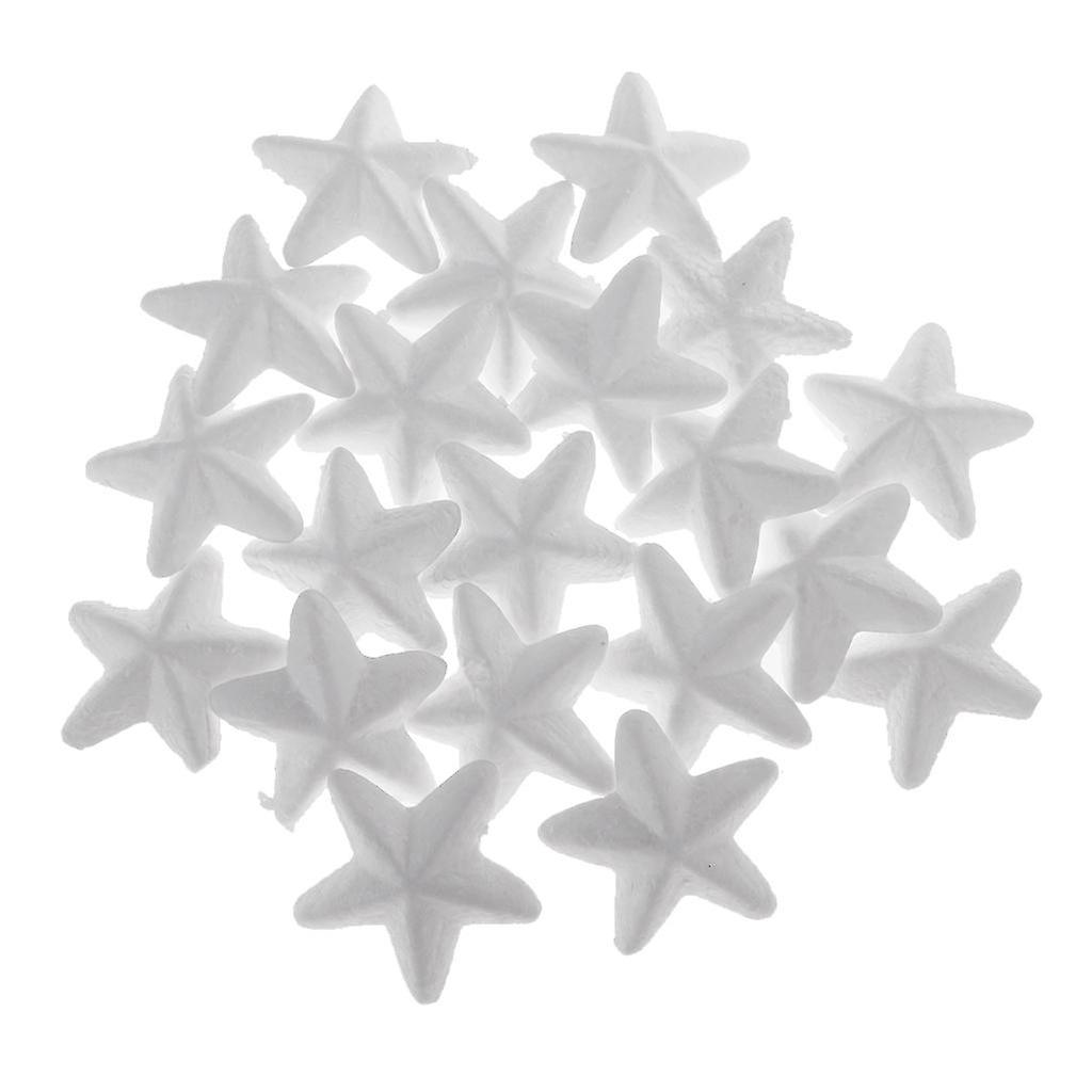 20pcs Star Shaped Styrofoam Foam Ornaments for DIY Modelling Craft 65mm