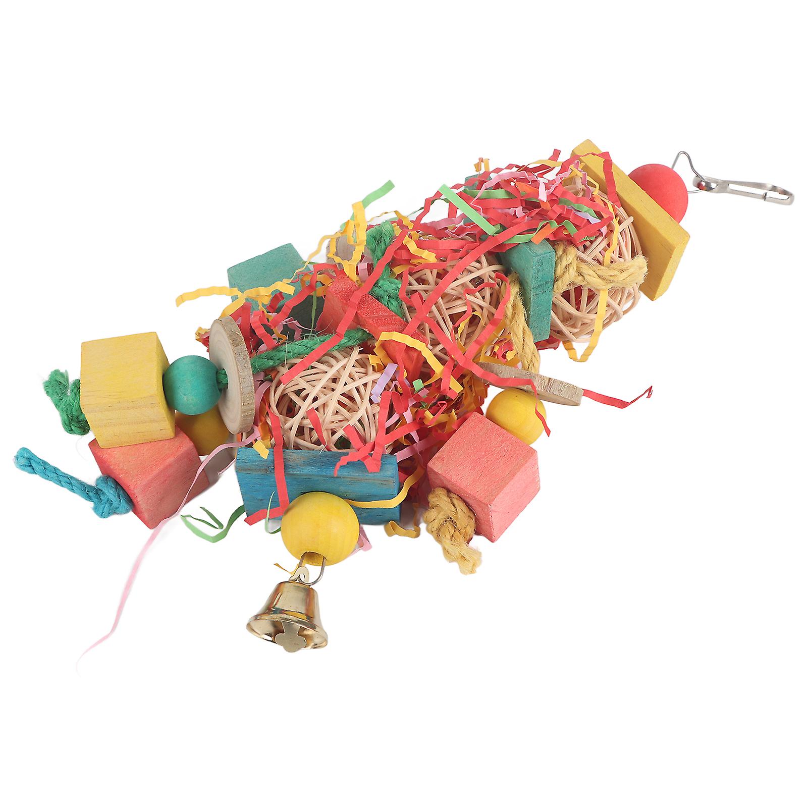 Bird Shredding Toys Multipurpose Colorful Foraging Shredding Toys for Parakeets Budgerigars Conures Cockatiels