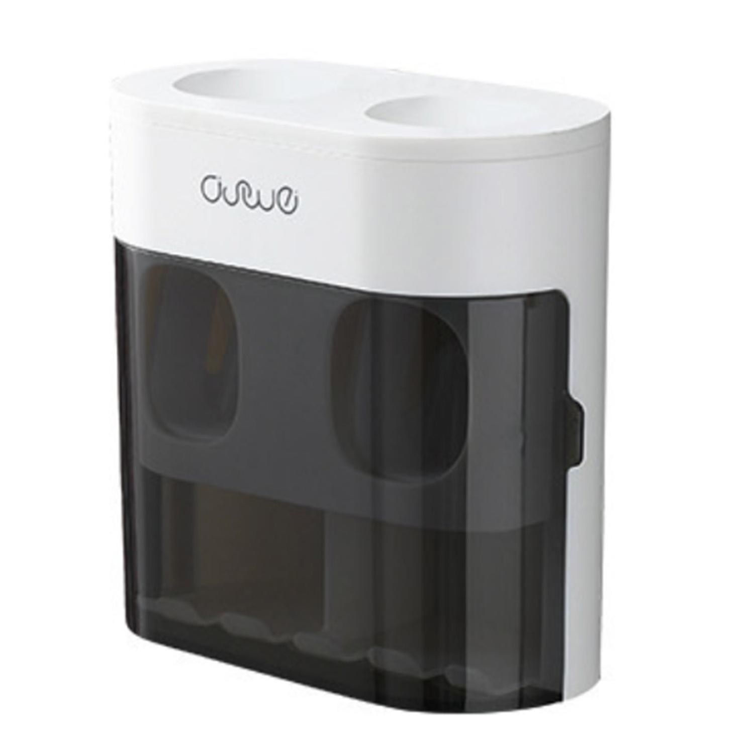 Wall Mounted Toothpaste Squeezer Toothbrush Holder Automatic Dispenser Double Position Toothbrush Ho