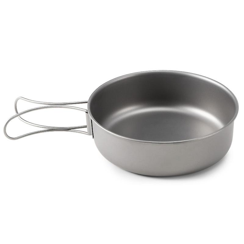 Ultralight Titanium Dinner Bowl Pan With Foldable Handles