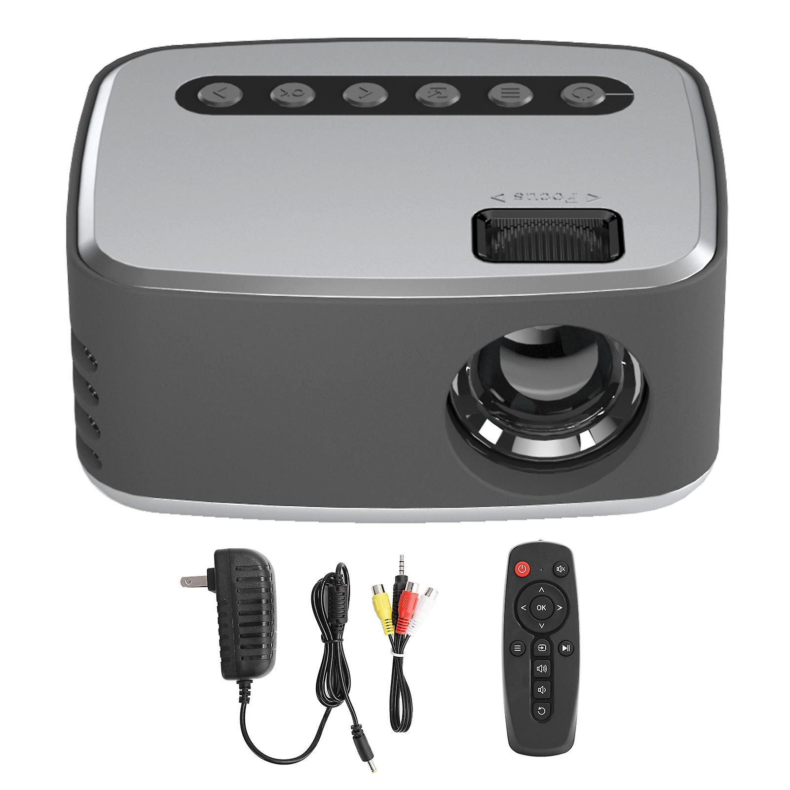 Mini Portable Home Theater Projector – 1920x1080p HD, LED Light, Compatible with US Voltage (100-240V)