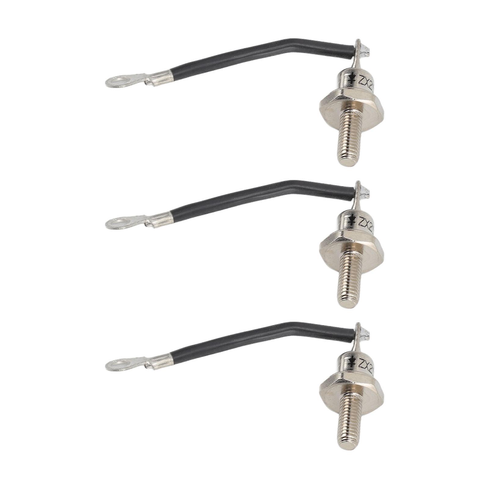 3PCS 25A ZX25 12 Diesel Generator Diode Small Portable Rectifier Diode Replacement Accessories Parts Negative Black Line 