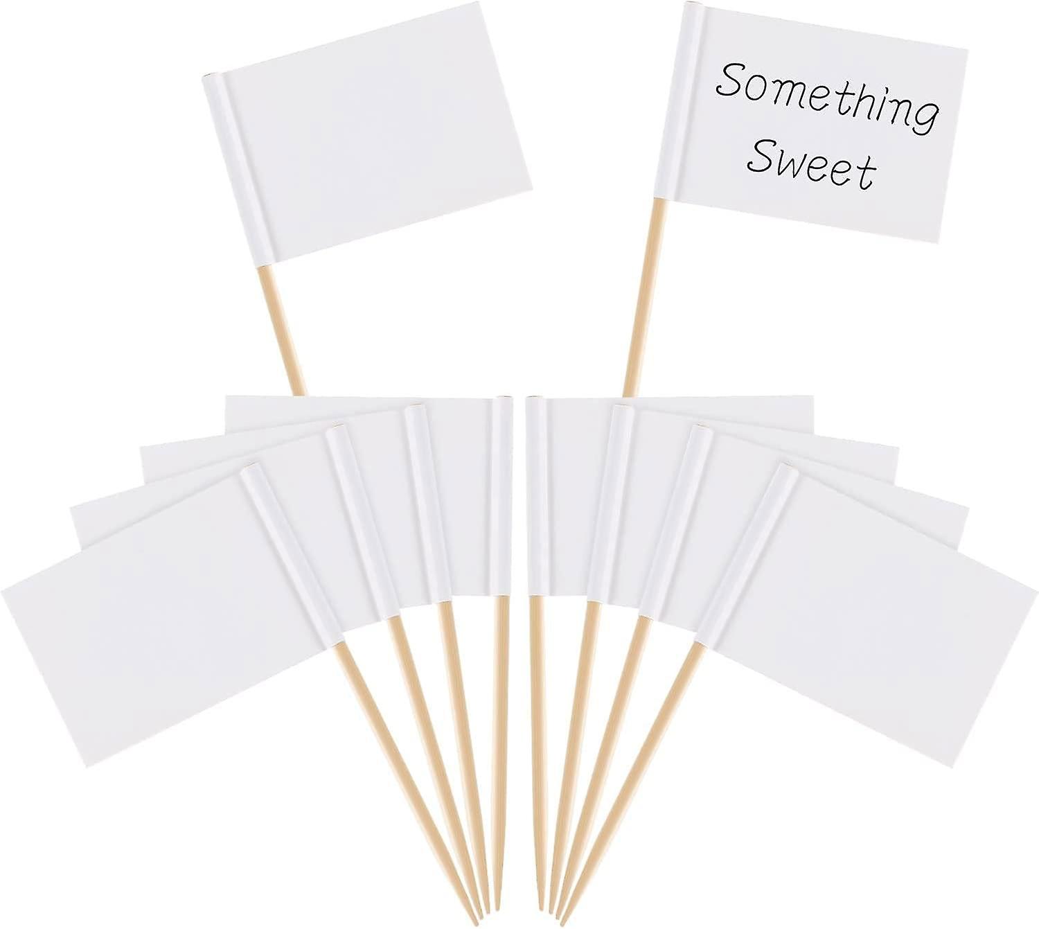 Toothpick Flags, White Cheese Markers, Party Marking Labels