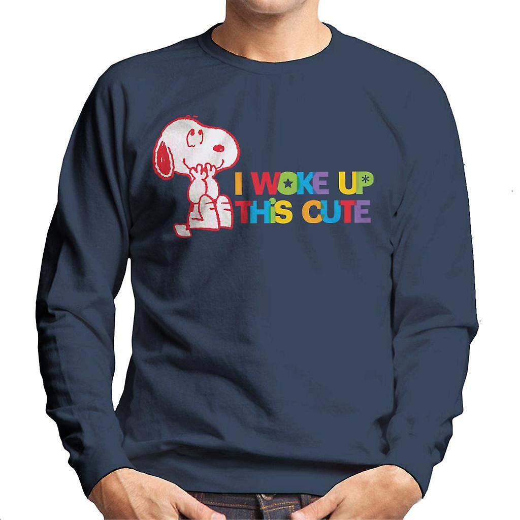 Peanuts I Woke Up This Cute Snoopy Men's Sweatshirt