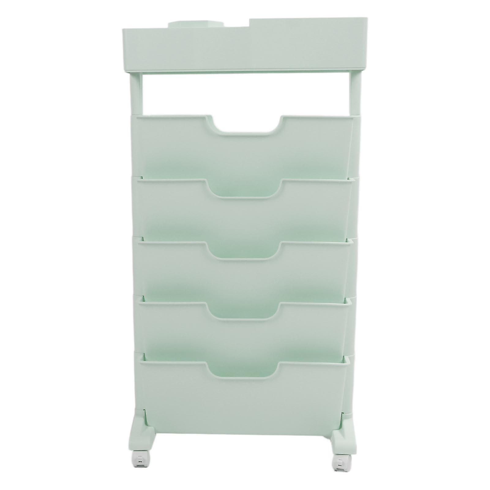 5 Tier Book Rack Multifunctional Storage Shelf Removable Bookcase for Dormitory Office Classroom Blue, Space Saving Organizer for Books and Supplies