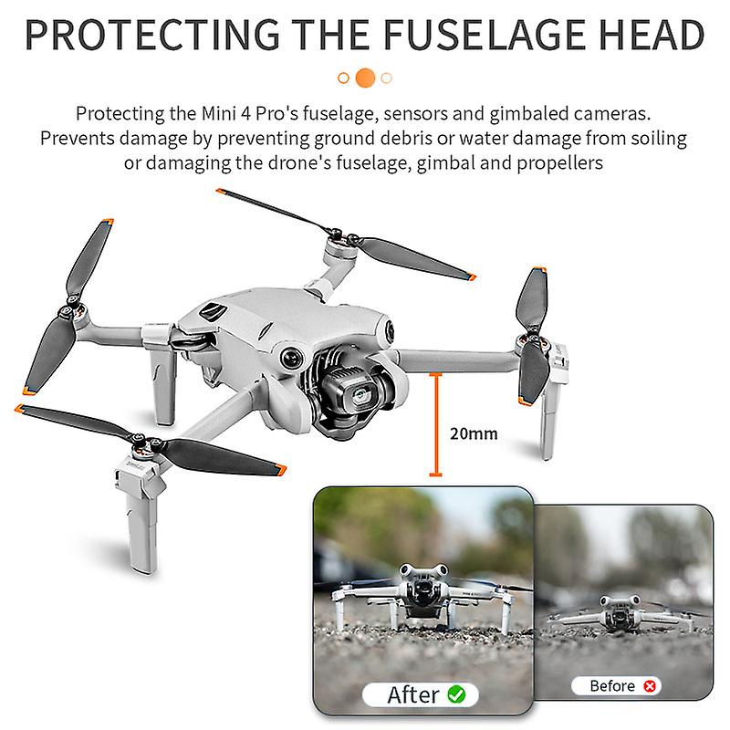 4 قطع ل DJI MINI 4 Pro طائرة بدون طيار الهبوط والعتاد رفع قوس الهبوط