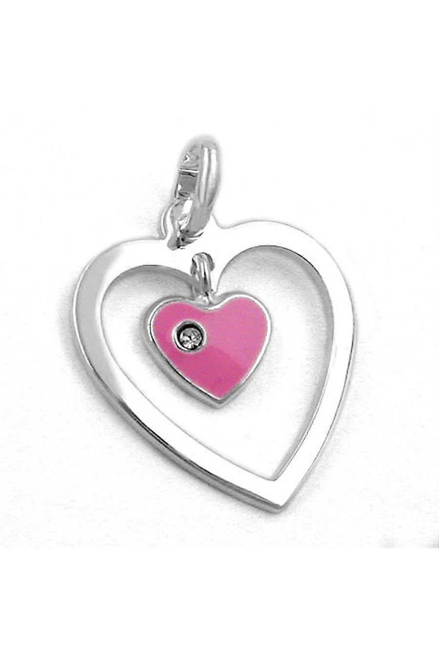 Pendant Heart Small Heart Pink Silver 925 - Gl91958