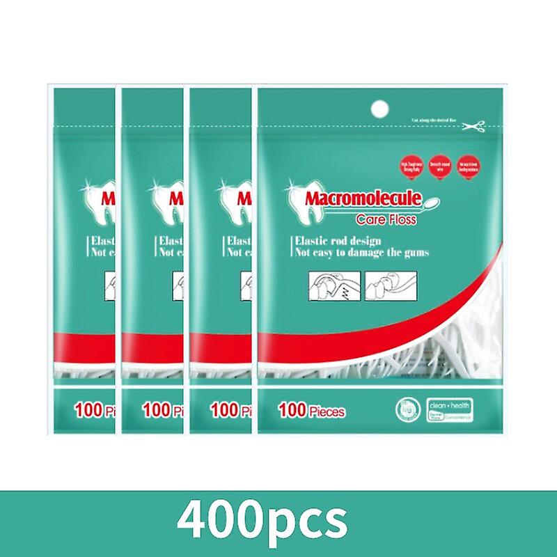 400Pcs Dental Floss Picks Disposable Dental Flosser Toothpick With Threads Clean Between Brush For Tooth Floss Brush 0ral Irrigator