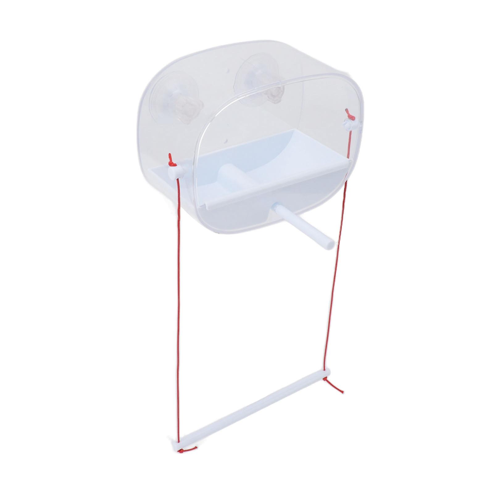 Clear Window Bird Feeder with 2 Strong Suction Cup Detachable Seed Tray Transparent Bird Feeder with Camera For Outside